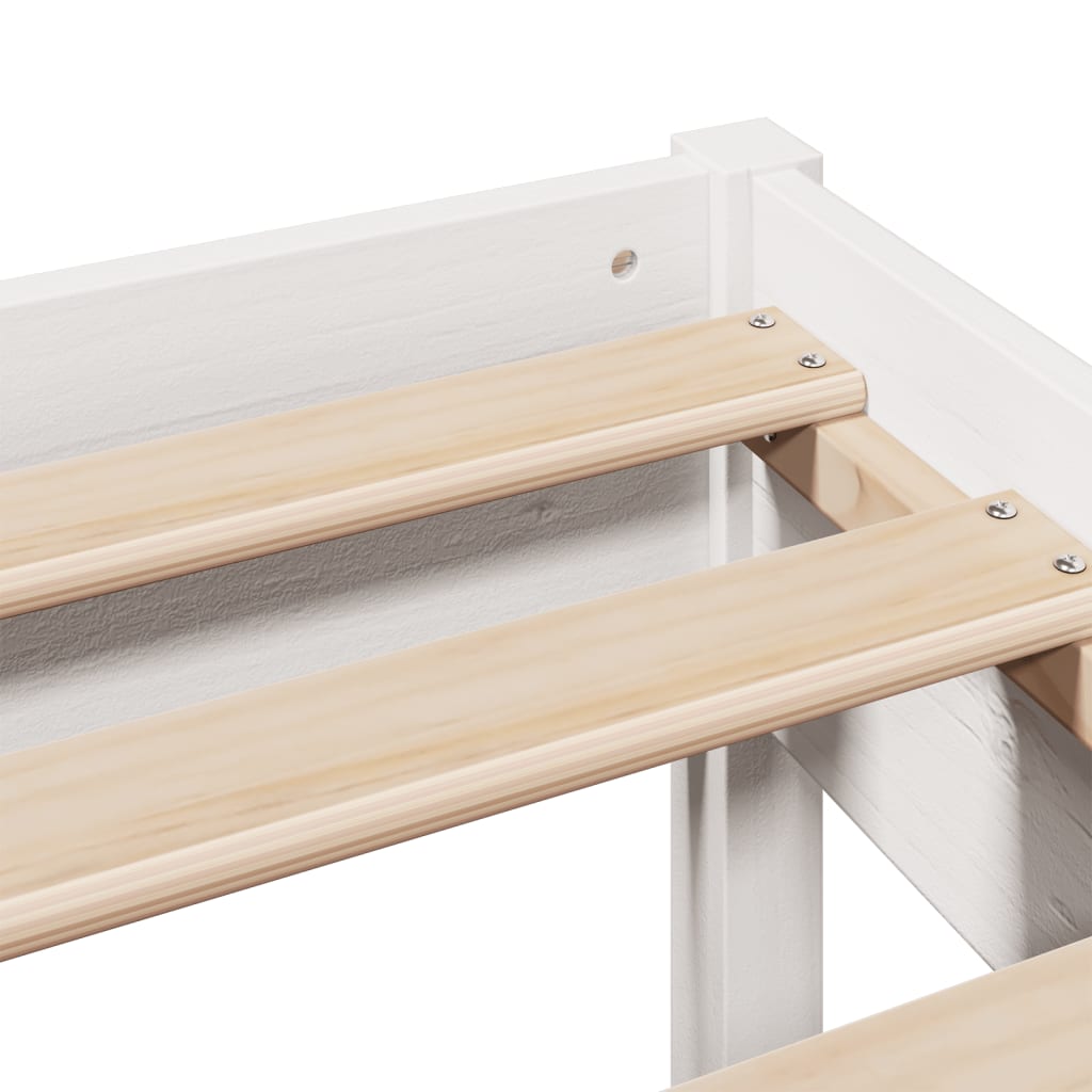 Bed Frame without Mattress White 90x200 cm Solid Wood Pine